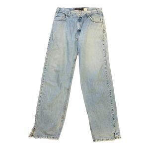 Vintage Levis Silvertab Jeans Mens W36 L34 Straight Relaxed Destroyed Light Wash